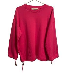 Vittadini Sport Hot Pink Oversized Sweatshirt Size Large